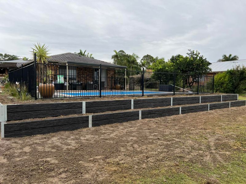 Retaining wall and pool fence built in Burpengary