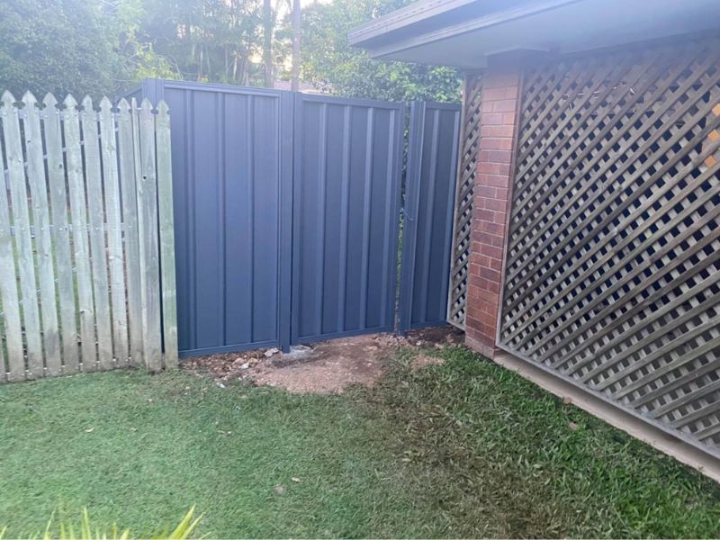 colorbond side access gate installation completed